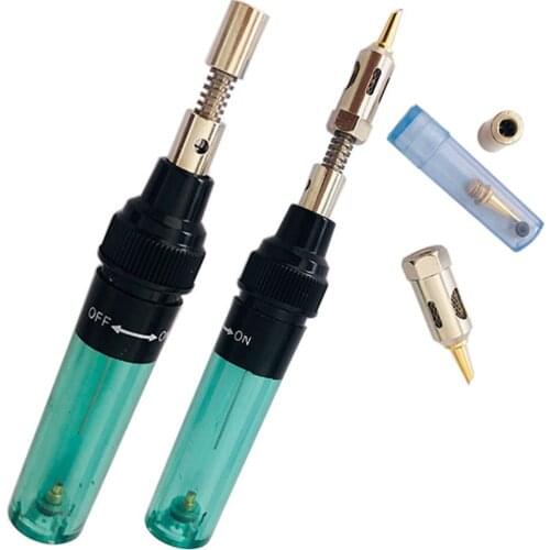 Green Handskit Gas Electric Soldering Iron Triad Portable Tin Gas Welder Wireless Electric Soldering Iron Universal Welding Tool