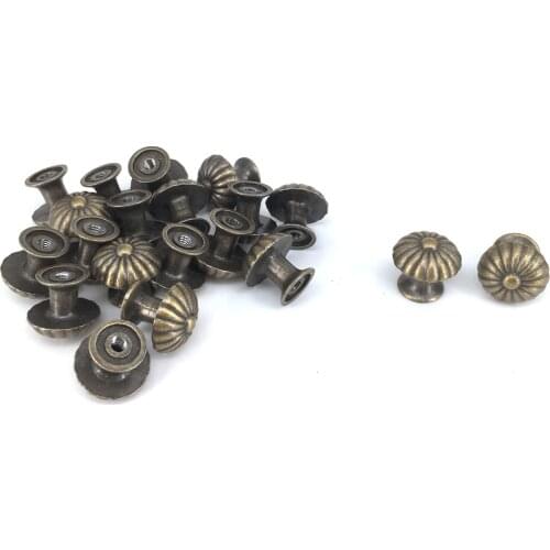 20Pcs18*17MM Antique Brass Furniture Handle Cabinet Knob Jewelry Box Tiny Handle Knob Drawer Pull