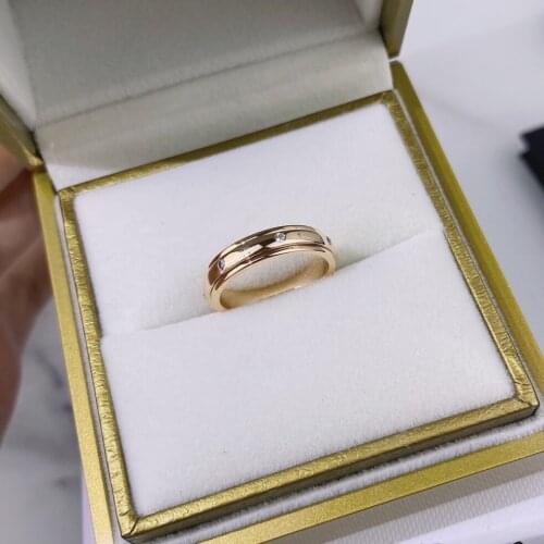 2021 New Simple Rose Gold 925 Sterling Silver Ring For Woman Fashion Single Row Zircon Finger Jewelry Girls Temperament Ring