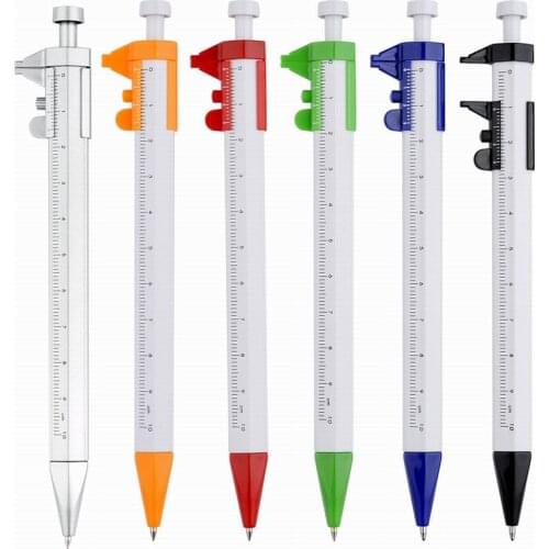 500PC Creative Stationery Ballpen Cursor Caliper Scale Ruler Multifunction Ballpoint Pen School Office Supplies Promotions Gifts