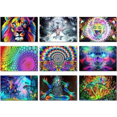 5d Diy Diamond Painting Color Tiger Diamond Embroidery Cross Stitch Wall Stick Diamond Mosaic Home Decor Needlework