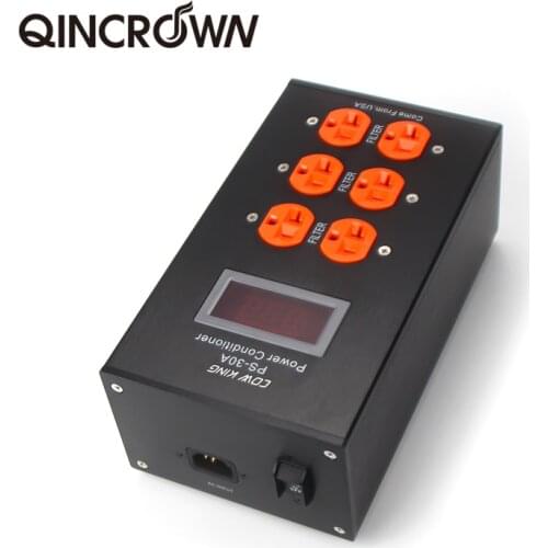QINCROWN Power Filter Socket Power Strip Amplifier CD for 30A Large Outlet With Display Voltage