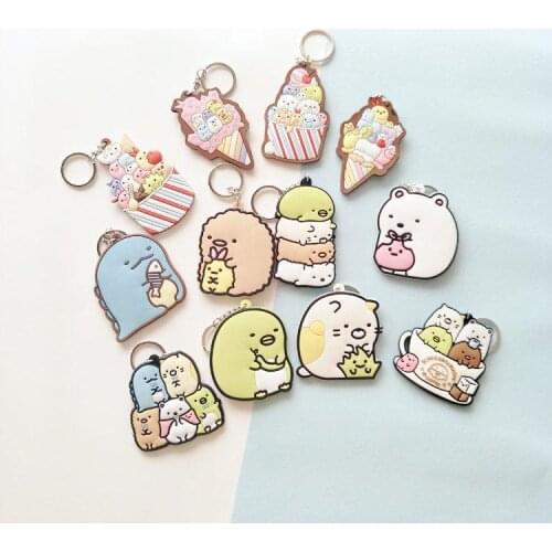 Game Sumikkogurashi Keychain PVC Animal Sumikko Gurashi Car Key Holder Chain Pendants Keyrings