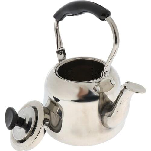 Whistling Kettle Stainless Steel Camping Kitchen Tea Coffee Water Pot 1L - 4L