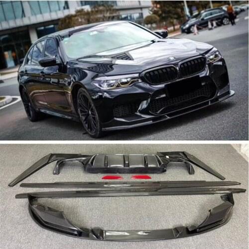 NEW High Quality Carbon Fiber Bumper Front Lip +Rear Diffuser+Spoilers + Side skirts Cover For BMW 5 Series G30 G38 2018-2022