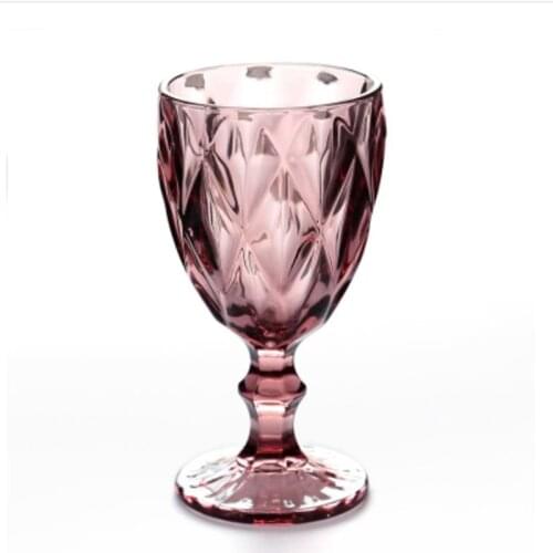 European Creative Wine Glass Water Cups Transparent Vintage Relief Red Wine Mug Retro Engraving Embossed Juice Champagne Goblets