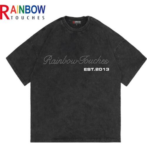 Rainbowtouches 2021 New Mens Street Fashion Letter Print Pocket Loose In Unisex Short Sleeve Casual T-shirts Superior Quality