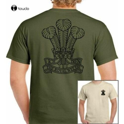 Royal Welsh T-Shirt British Army Forces Infantry R Beret Cap Badge Tee Top