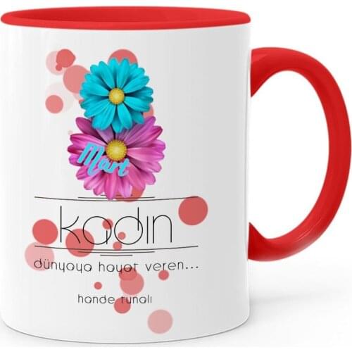 Personalized Custom Women Day Themed Red Mug Cup-9