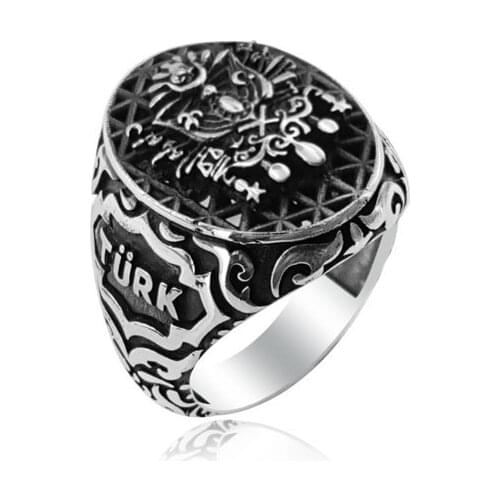 925 Silver Ottoman Rings for Men Kayi Ring Resurrection Ertugrul Rings