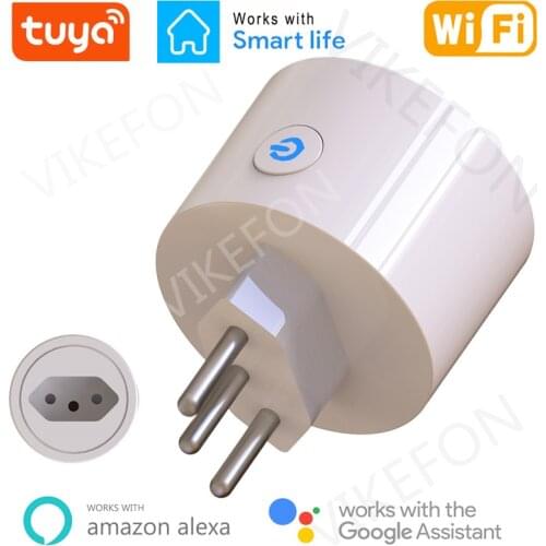 Brazil Wifi Smart Plug 16A Tuya Smart Socket With Timer Power Monitor SmartLife APP Voice Control Works For Google Home Alexa