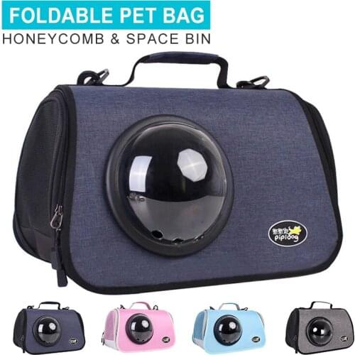Space Capsule Pet Bag Diagonal Portable Dual-use Breathable Foldable Dog Cat Carrier Bags For Small Dogs Travel Cat Shoulder Bag