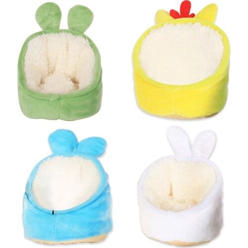 Warm Hamster Bed House Winter Warm Sleeping Nest Small Animal Squirrel Guinea Pig Plush Cotton Nest Small Pet House Pet Supplies