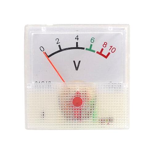 Square Shaped Class 5 Accuracy 91C16 DC 0-10V Voltmeter Panel Meter