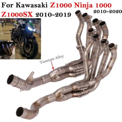 For Kawasaki Z1000 Ninja 1000 2010-2021 Z1000SX 2010-2019 Motorcycle Exhaust Escape Header Front Mid Link Pipe Titanium Alloy