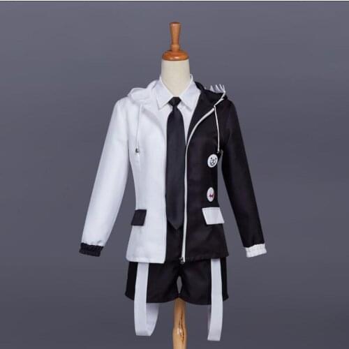 Anime Danganronpa Cosplay Costume monokuma Women Black White Bear Hoodie Sweatshirt Teens Girls Full set