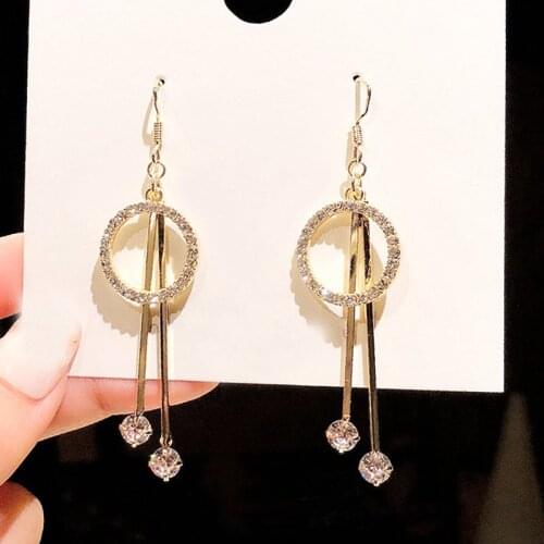 2020 new trendy circle long earrings women fashion earrings super fairy ear hooks