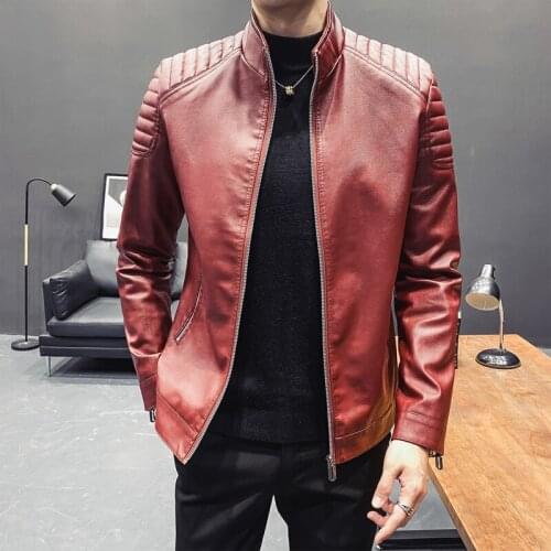 2021 spring mens jacket fashion mens faux leather coat zipper coat car jacket motorcycle locomotive mens clothing