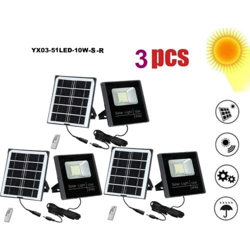 3pcs Newest Solar Power Street Light smart on at night Lamps Garden Security Lamp Outdoor Street Waterproof Wall Lights seperabl