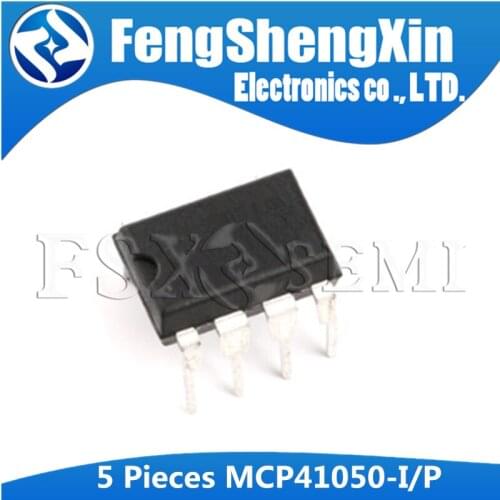 5pcs 100% New original MCP41050-I/P DIP-8 MCP41050 DIP8 41050 DIP Single/Dual Digital Potentiometer with SPI Interface