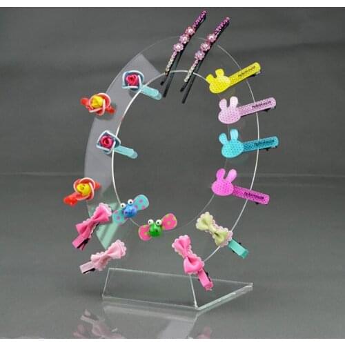 Hair accessory holder jewelry clips pins organizer stand haar accessoires display haipin tiara acrylic riser hairpins case rack
