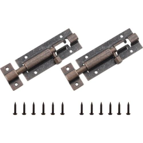 Barrel Bolt Lock,3'' Door Security Slide Latch Lock,Thickened Door Latch Lock,Stainless Steel Slide Latch Lock with Screws 2 Pcs