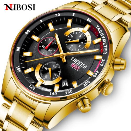 NIBOSI Men Watches 2375 Top Brand Luxury Famous Mens Fashion Casual Dress Watch Military Quartz Wristwatches Relogio Masculino