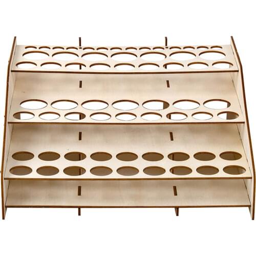 Wooden Pigment Paint Bottles Rack Organizer Epoxy Tools Storage Model Box