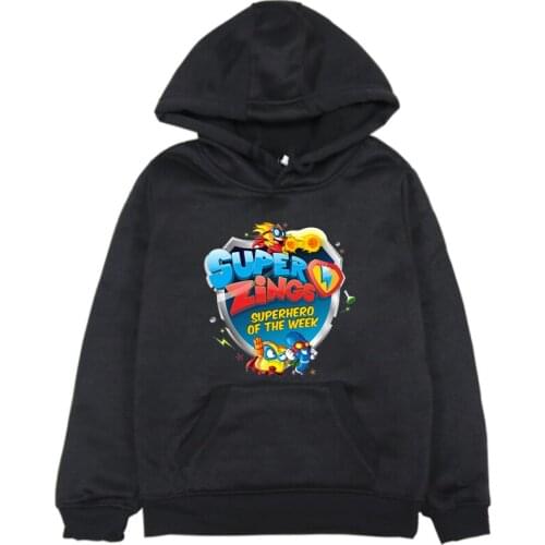 Cartoon Pattern Children Super Zings Hoodies Fleece Warm Kids Superzings Sweatshirt Boys Girls Sportswear Pullover Child Clothes