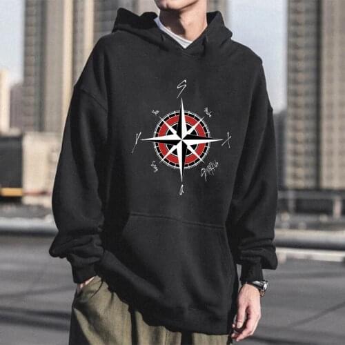 Kpop Korean Stray Kids Printed Hoodies Men Fashion Concert Same Cheer Pattern Harajuku Winter Punk Style Long Sleeve Sweatshirt