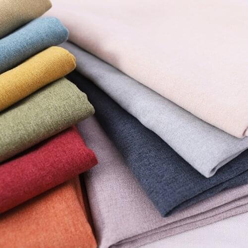 Linen solid fabric upholstery fabrics plain fabric for sofa furniture fabric for sewing diy