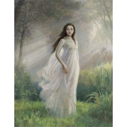 2016 diy diamond painting cross stitch crystal full square diamond sets unfinish Diamond embroidery White skirt girl A5667R