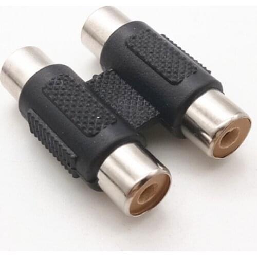 2pcs Jack Connector Coupler Adapter 2RCA AV Audio Video Female Extension Adaptor For Multimedia