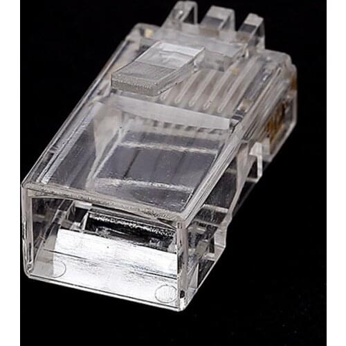 Gold Plated RJ45 Net Network Cables Modular Plug Cat5 CAT5e Connector 8P8C utp Unshielded Modular Rj45 Plug Terminals 20pcs