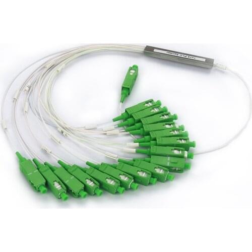 SC-APC Mini 20pcs/Lot 1x16 1x8 1x4 1x2 SM SC/APC PLC Fiber Optic Splitter Connector Free shipping