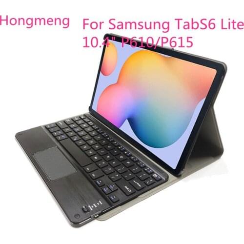 Business Plastic Bluetooth keyboard Protective Cover For tablet samsung Tabs6 10.4 p610 P615 backlight keyboard Leather Case