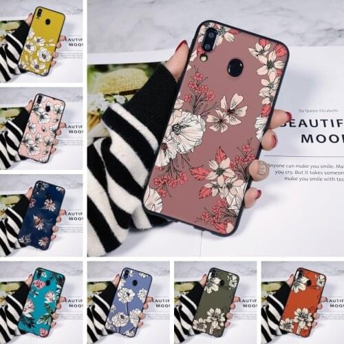 Phone Case Silicone For Samsung Galaxy M40 M30 M20 M10 Yellow Flower Soft Back Cover For Samsung Galaxy M10 M20 M30 M40 Case
