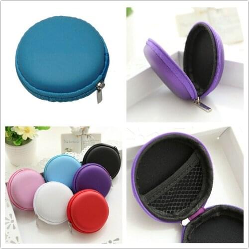 Blue Earphone Bag Earbud Headphone Carrying Bag Earphone Storage Pouch Case Earphone Accessories Charms Storage