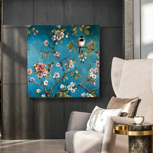 Modern Abstract Flower Canvas Art Decoration Canvas Plum Blossom Oil Painting Wall Pictures For Living Room