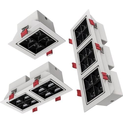 LED Grille Light 10W 20W 30W Recessed Downlight 110V 220V Home Improvement Commercial Ceiling Spotlight For Office Lighting