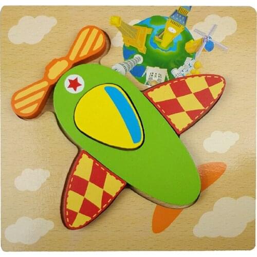 Three-Dimensional Colorful Wooden Puzzle Educational Toys Developmental Baby Toy Child Early Training Game