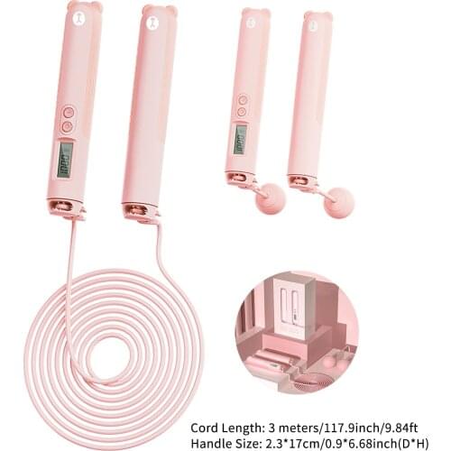 3-Meter PVC Cable Jump Rope Digital Counter for Indoor/Outdoor Fitness Training Boxing Adjustable Calorie Skipping Rope Workout