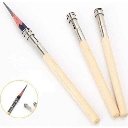 Log pencil extender, penholder, art sketch extender, student pen cover, pen cap connector carpenter pencil pen and pencil set