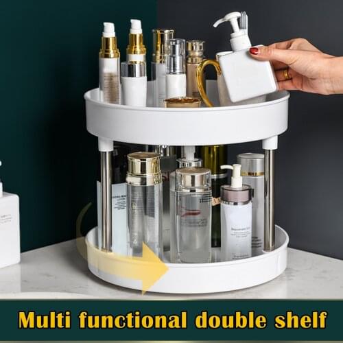 Turntable 360-Degree Organizer Rotating Spice Rack Organizer Multifunctional Rotating Rack For Bedroom Kitchen PAK5
