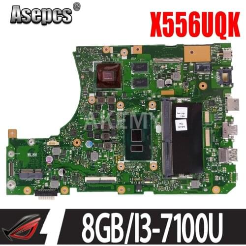 X556UQK 8G/I3-7100U (V2G) DDR4 For Asus X556UVK X556UV X556URK Mainboard Motherboard 90NB0BH0-R00040