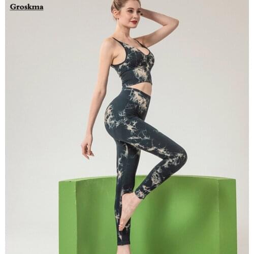 High Waist Seamless Leggings+Sexy Bra Women Yoga 2 Piece Set Fitness Gym Suits Quick Dry Workout Sports Running Clothing