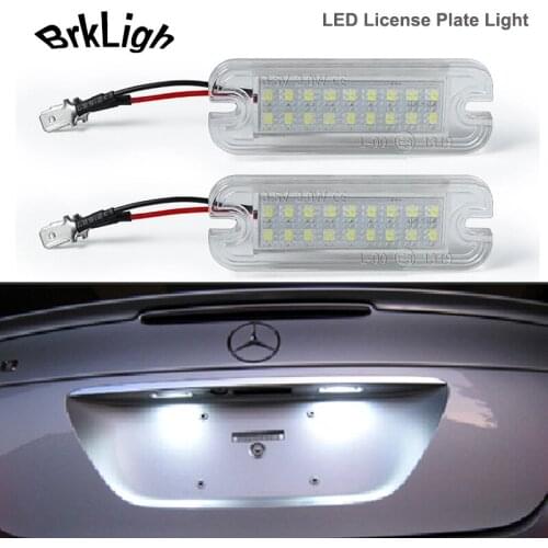 2pcs Led License Plate Light Car Accessories For Mercedes Benz G-Class G500 G550 G55 G63 G65 AMG W463 No Error Number Plate Lamp