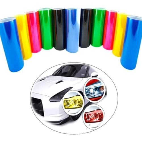 30*60cm Car Headlight Tint Protection Taillight Foil Vinyl Film Sticker Fog Light Rear Lamp Smoke Film Covering Auto