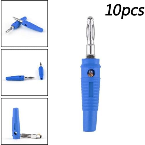 Areyourshop Multiple Color Nickel Plated Banana Plug For Probes Binding Post 10PCS/50PCS Black Blue Green Hot Sale Plug Jack