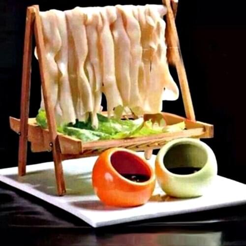 Bamboo Sushi Shelf Japanese Style Sashimi Tray Hot Pot Meat Vegetable Shelf Nigiri Plate Natural Tableware Portable Frame 1pcs